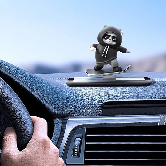 Funny Skateboard Bear Car Dashboard Decoration - Image 4