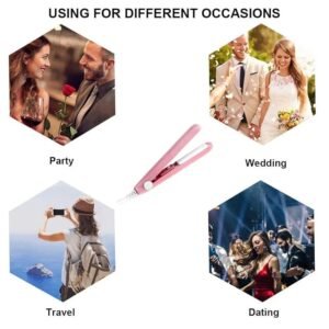 2-In-1 Mini Hair Straightener & Curler – Portable Thermostatic Ceramic