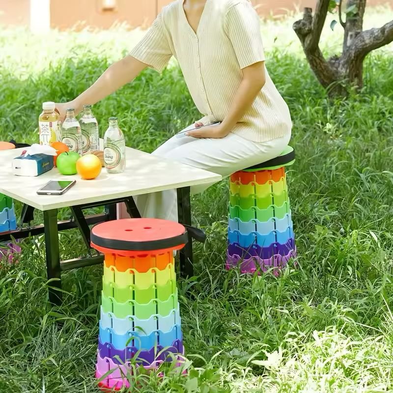 Portable Telescopic Stool Lightweight Collapsible Folding Seat - Image 4