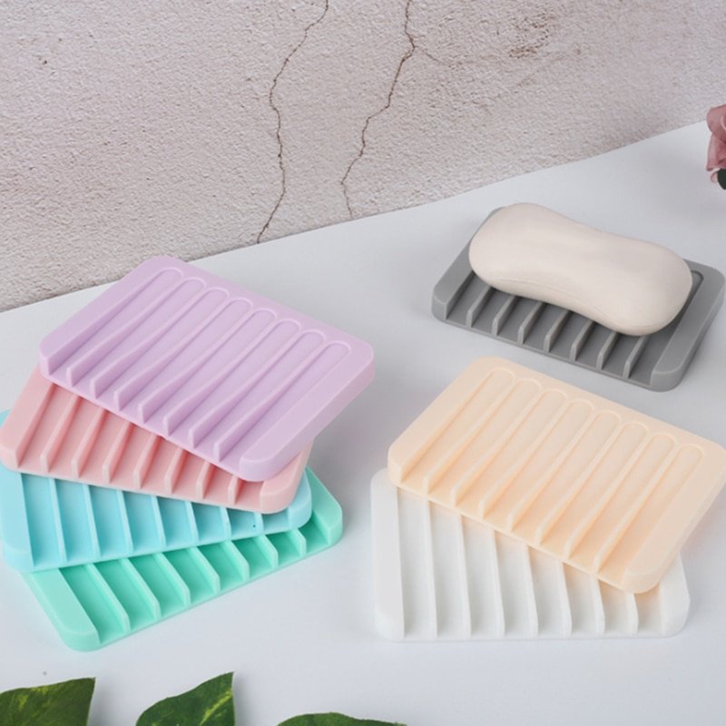 Silicone Soap Dish Drainer Tray (Green) - Image 4