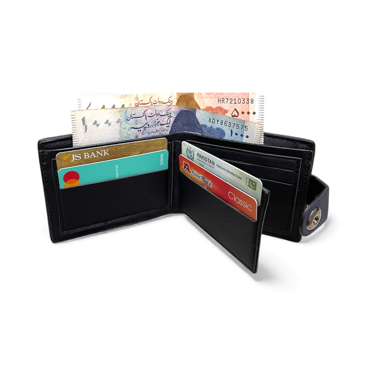 Men Pu Leather Wallet with Box - Image 2