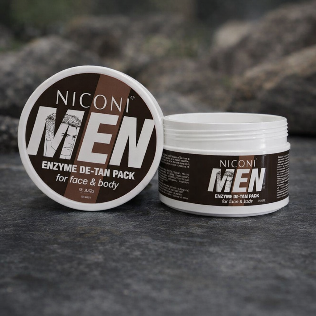 Niconi Men Enzyme De-Tan Pack for Face & Body – Deep Cleansing & Skin - Image 2