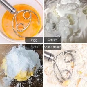 Manual Non Stick Steel Flour Cream  Mixer Beater