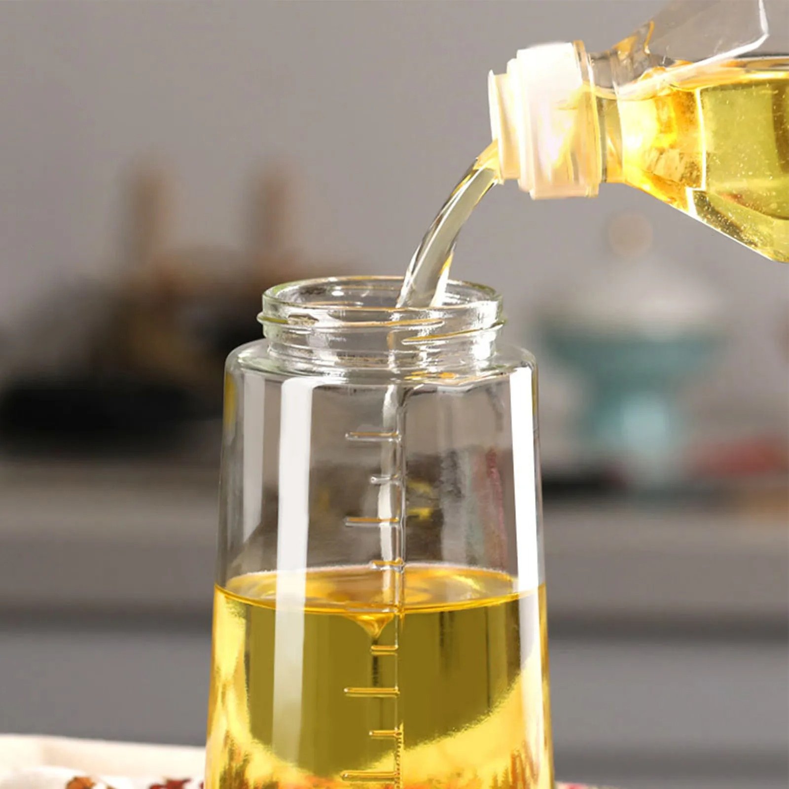 Glass Oil Bottle &Amp; Dispenser Jug Dual-Purpose Oil Dispenser...