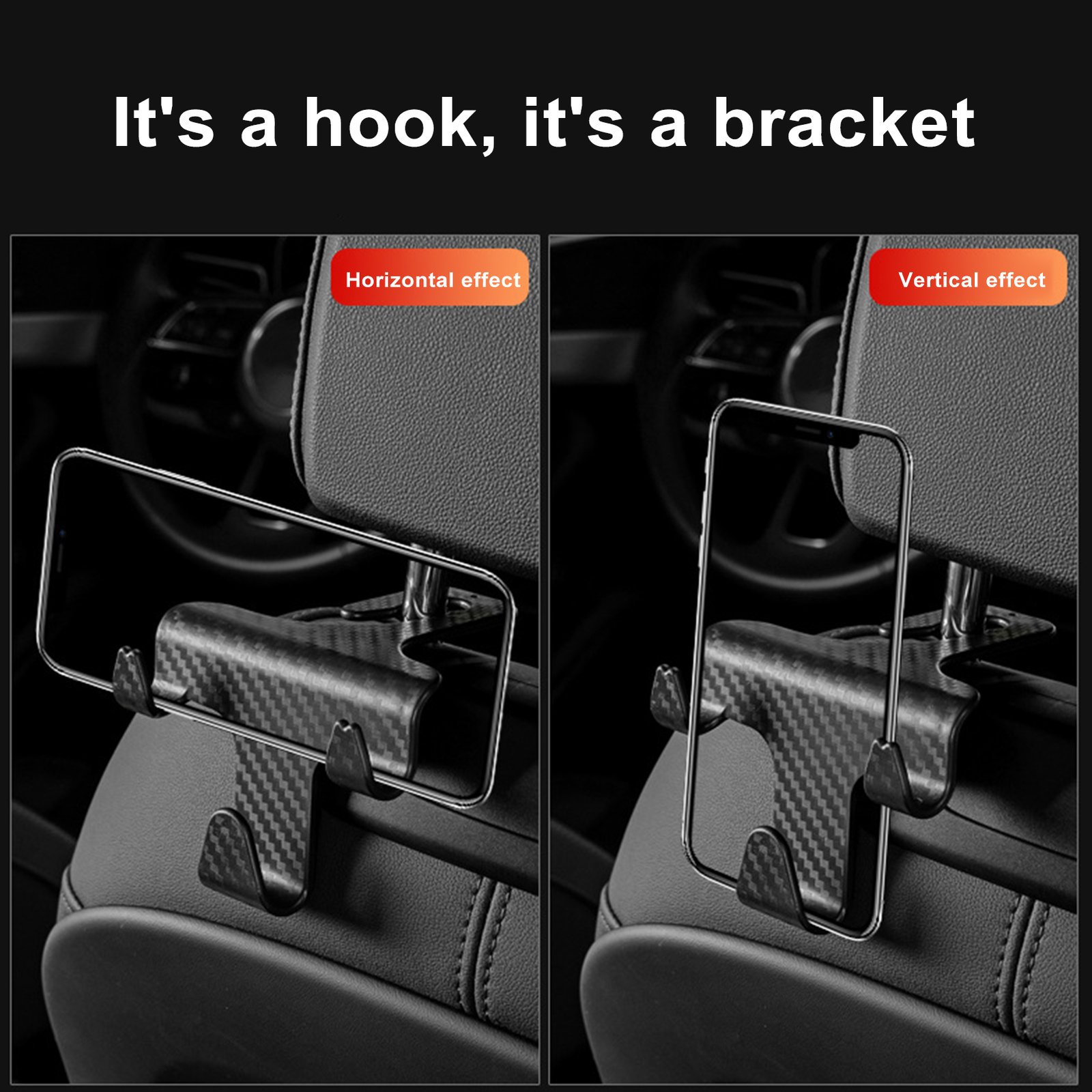 Universal Car Seat Back Hook Headrest Hanger Bag Clothes Hanging... - Image 3