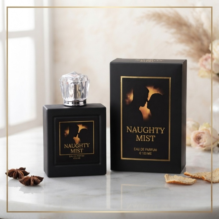 Naughty Mist Luxury Eau De Parfum 100ml Black Bottle Warm Sweet Sensual