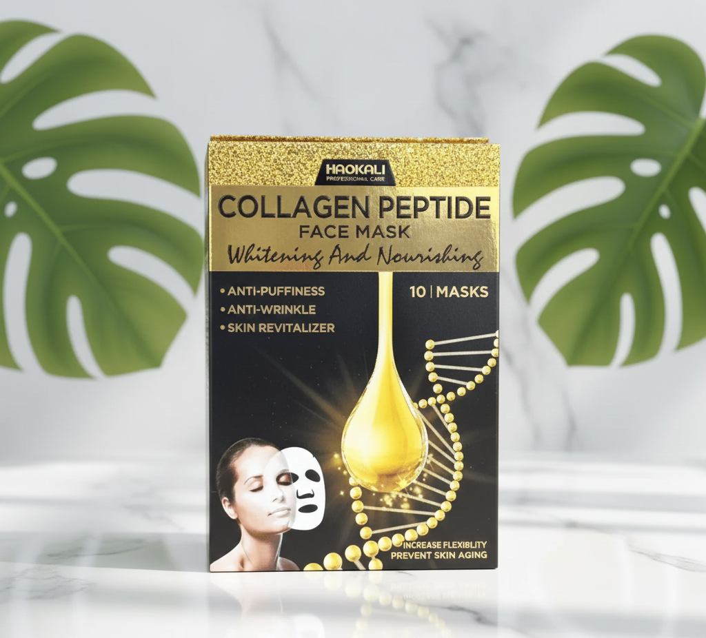 Haokali Professional Care Collagen Peptide Face Mask (10-Pack) - Image 2
