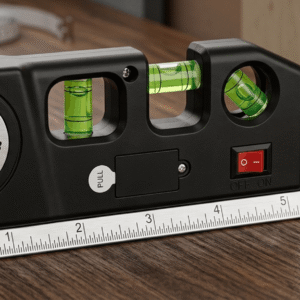 Multipurpose 4-In-1 Laser Level, Ruler, and Spirit Level Tool