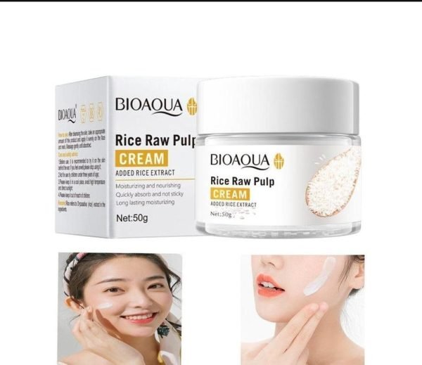 Bioaqua Rice Raw Pulp Facial Cream - Moisturizing Face Cream 50G - Image 5