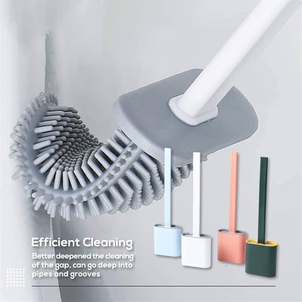 Toilet Brush Silicone Brush Toilet With Quick Drying Holder... - Image 5