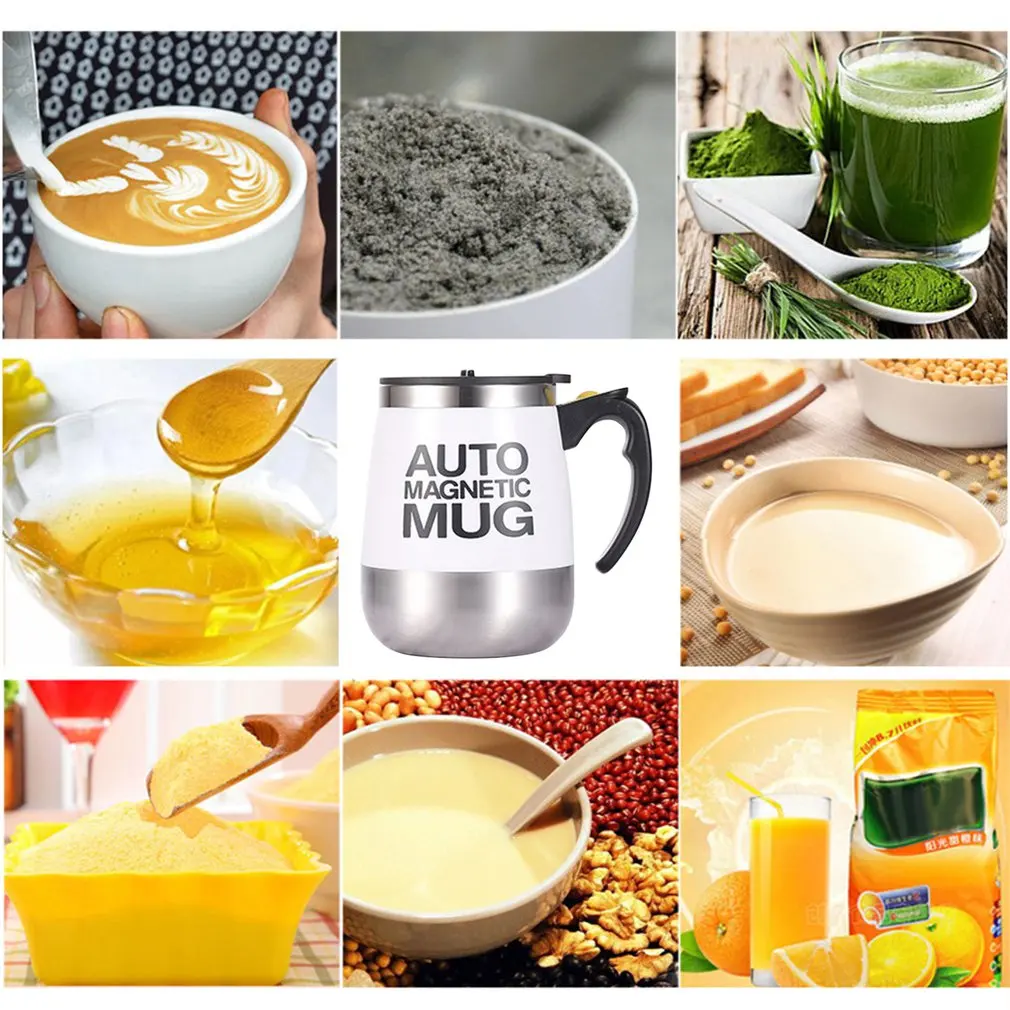 Auto Magnetic Mug 400Ml Coffee Milk Mix Cups 304 Stainless Steel (... - Image 4