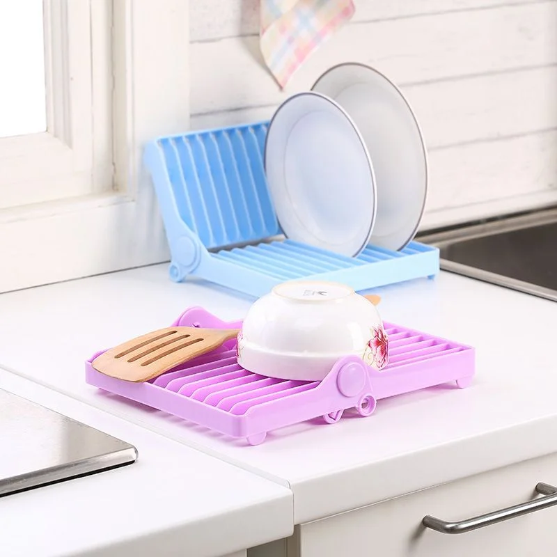 Small Kitchen Foldable Dish Plate Drying Rack