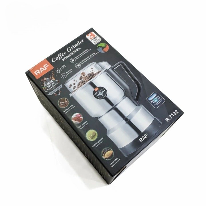 Raf Stainless Steel Electric Coffee Grinder - Image 4