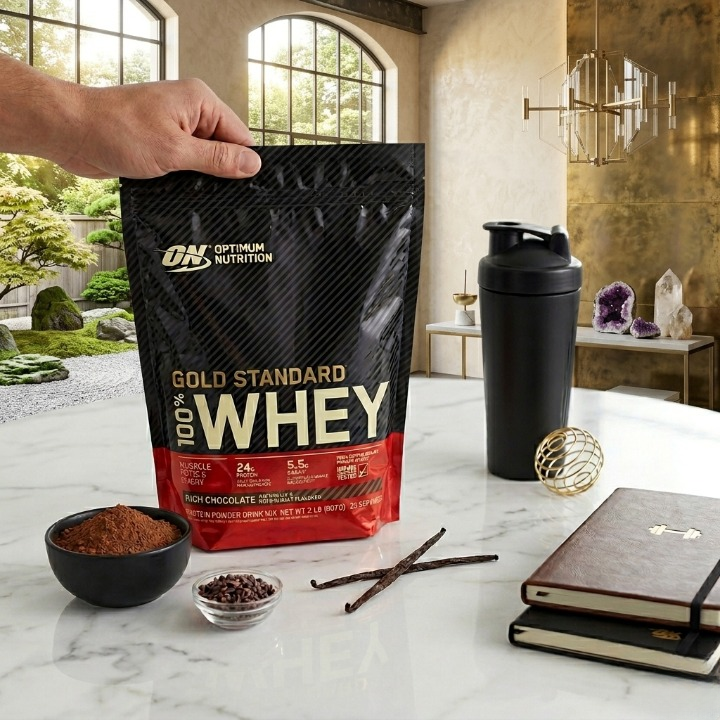 Optimum Nutrition on Whey Powder Gold Standard Chocolate Flavor 1kg - Image 3
