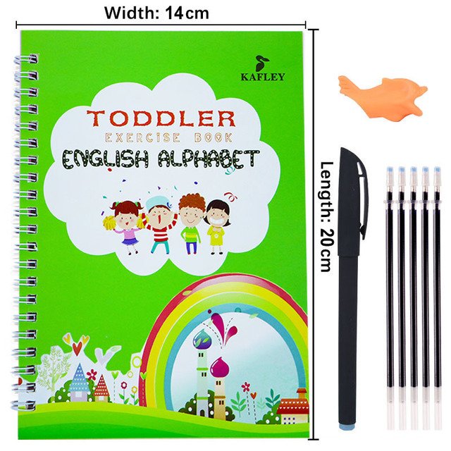 Pack Of 4 Pcs With 5 Refill Copybooks Pen Magic Copy Book Free... - Image 5