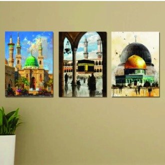 Set of 3 Sticky Wooden Canvas Frames for Wall Decore Aesthatic Art /