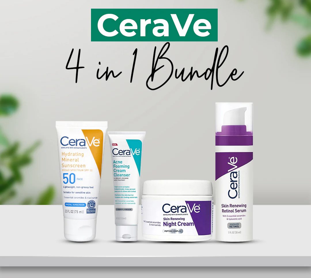 Cerave 4 In 1 Skincare Kit Night Cream, Sunblock, Cleanser &Amp;... - Image 5