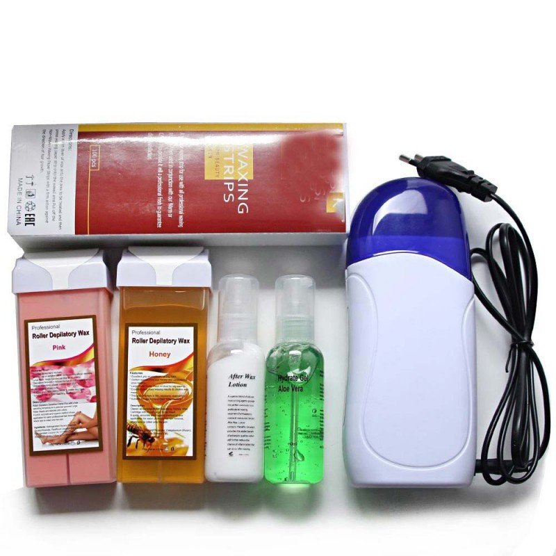 6 In 1 Roll On Refillable Depilatory Wax Heater Waxing Hair...