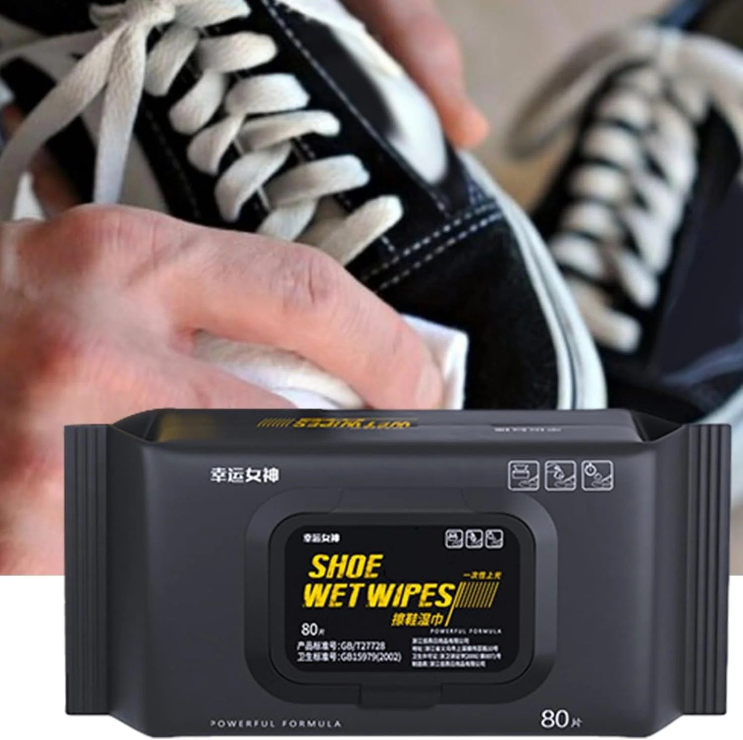 Shoe Wipes | 80 Pcs Instant Cleaner | Quick Dirt & Stain Removal | Shoe - Image 3