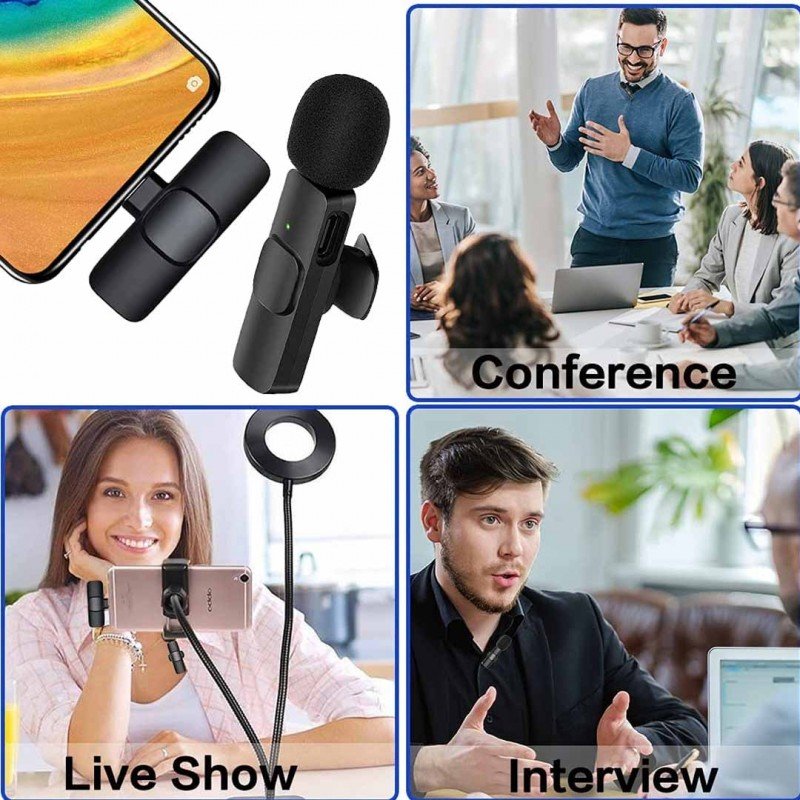 K11 Type-C Wireless Microphone K8 Collar Mic For Type C - Noise...