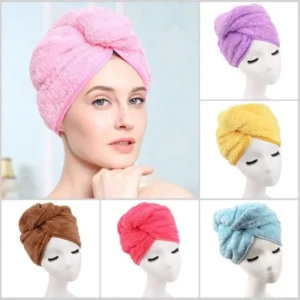 Towel Bath Towels - Dry Hair Cap Super Absorbent Quick-Drying...