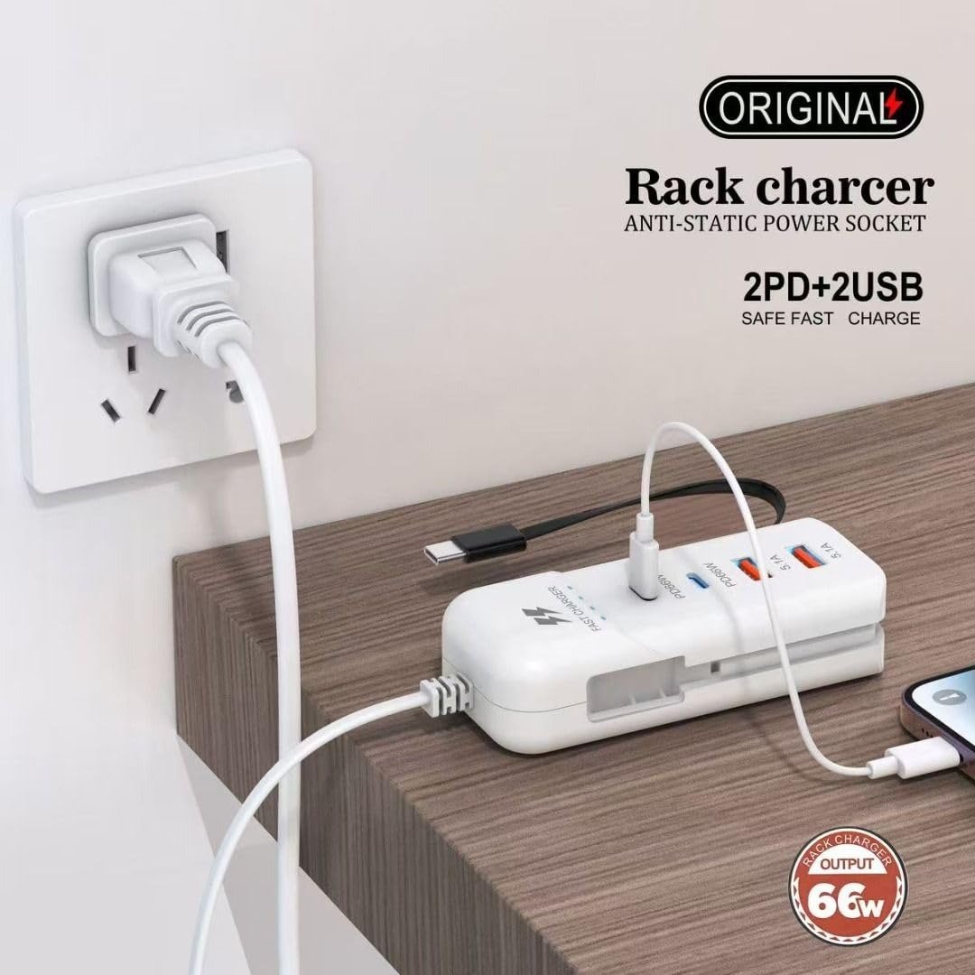 Pd 66W Usb Fast Charger With Type-C Cable - Image 3