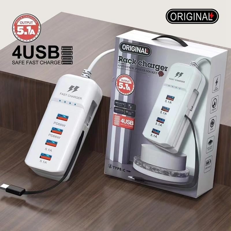 Pd 66W Usb Fast Charger With Type-C Cable - Image 4