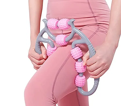 9 Wheels U Shape Points Massage Muscle Relax Roller Massager Made...