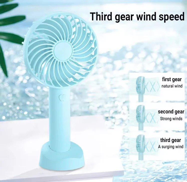 Portable Hand Fan Mini Desktop Cooling Fan Rechargeable Personal Air