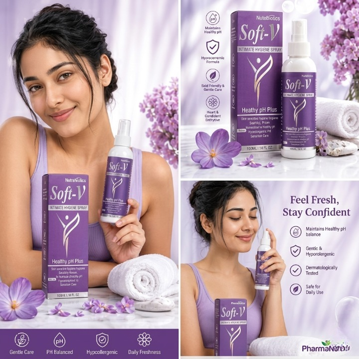 Soft V Intimate Hygiene Spray Healthy Ph Plus 100ml Dermatologist - Image 3
