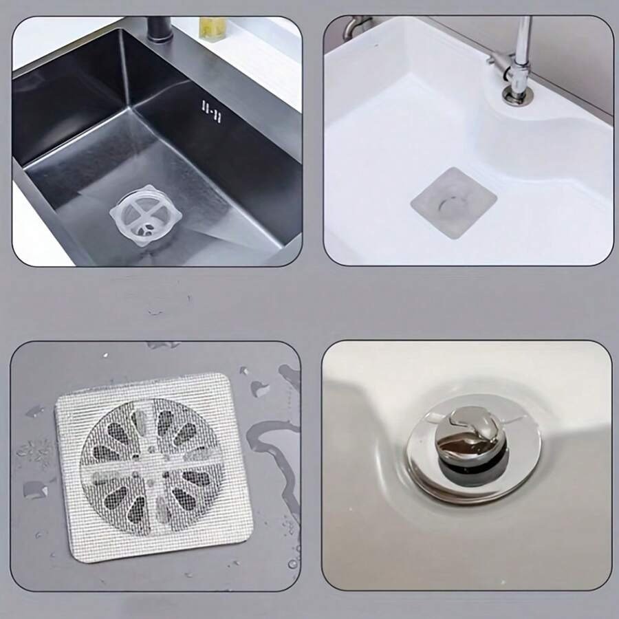 10 Pcs Multifunctional Net Sticker Drainer Net For Bathroom -... - Image 3