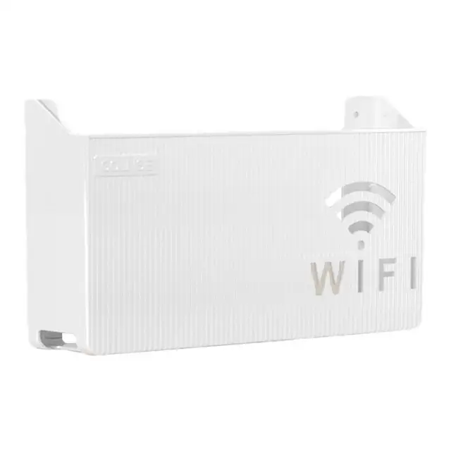 Router Storage Box Wall-Mounted Plastic Cable Power Bracket Box...