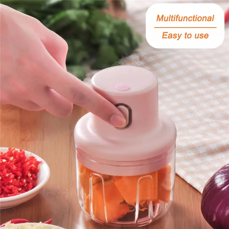(250Ml) Single Bowl Usb Rechargeable Mini Grinder Food Chopper - Image 5
