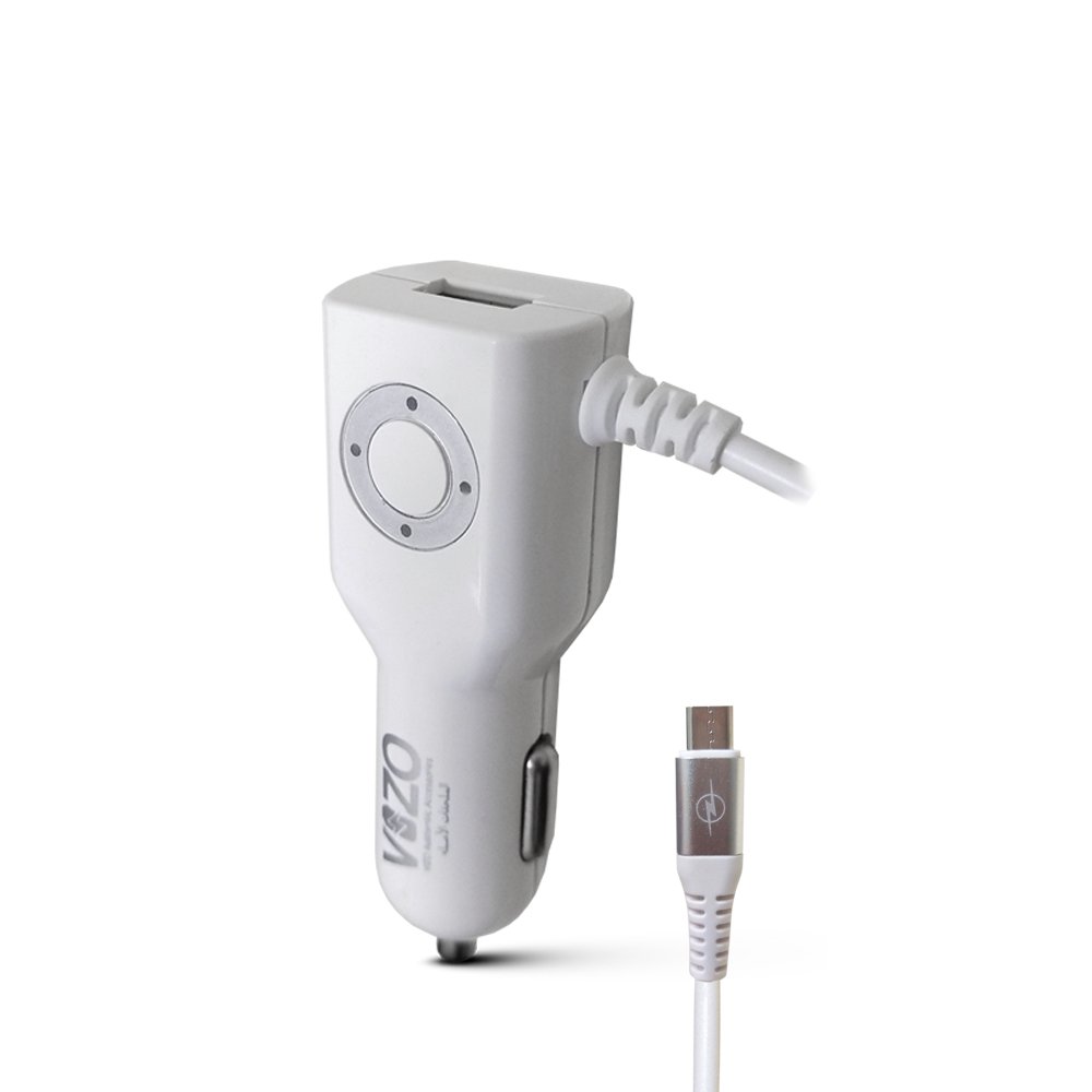 Diamond Car Charger With Built-In Micro Cable &Amp; Led Light