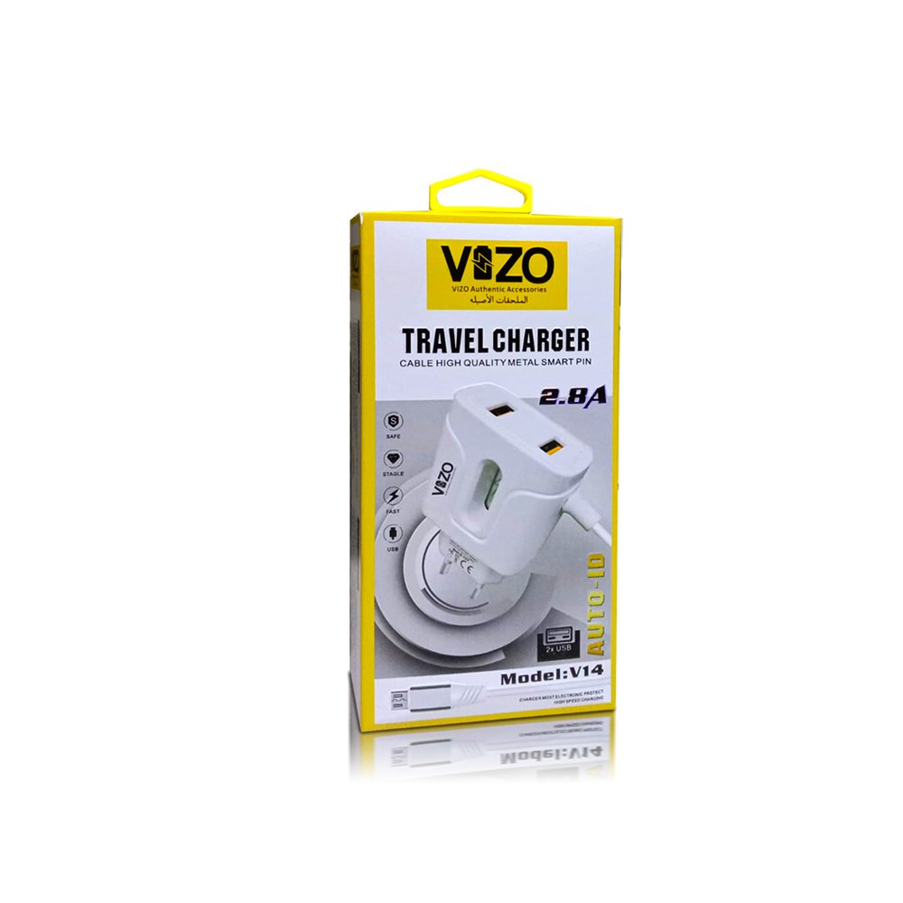 Vizo V14 Fast Charger 2.8A With Copper Connector