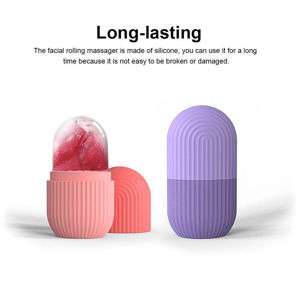 Face Ice Roller Silicone Facial Massager To Enhance Skin Glow,...