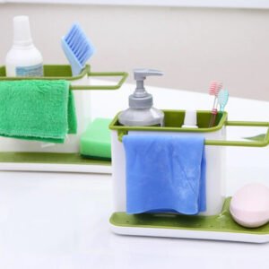3-In-1 Soap Pump Dispenser With Sponge Holder Liquid Dispenser...