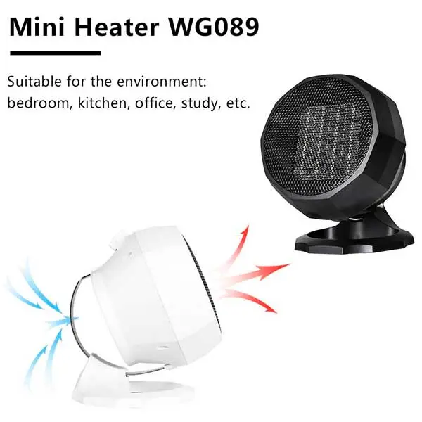Miniature Heater Model Wg-089..  Flexible 1800W Portable Electric...