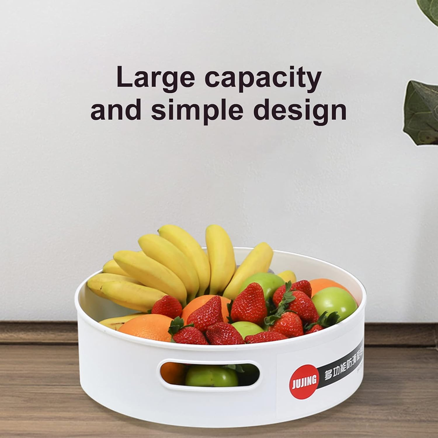 Home Rotating Storage Box With Open Handle Dining Table Fruit... - Image 5