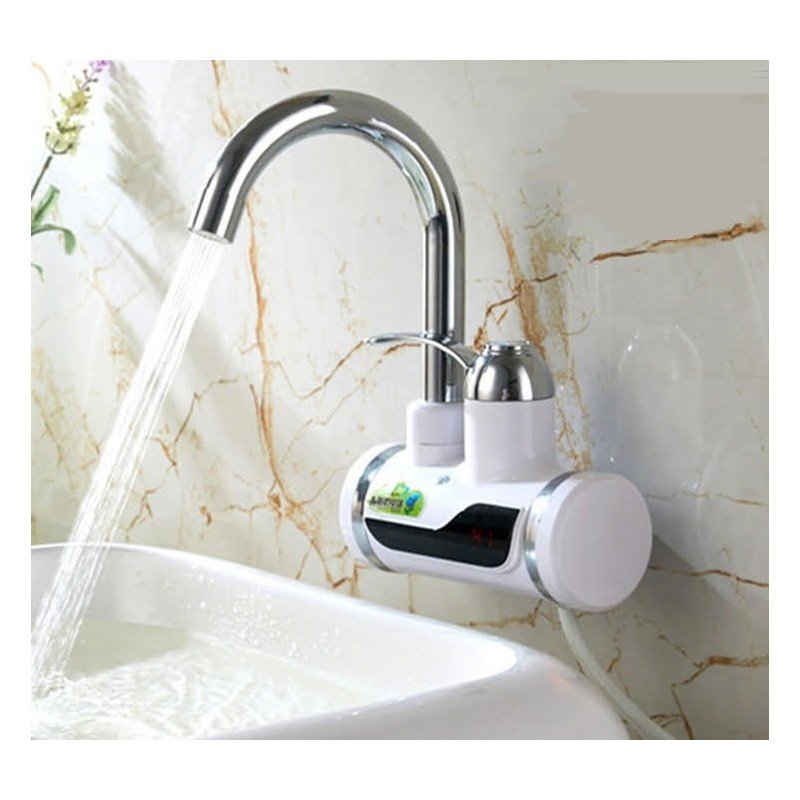 Tank-Less Electric Hot Water Heater Faucet Kitchen Instant Heating...