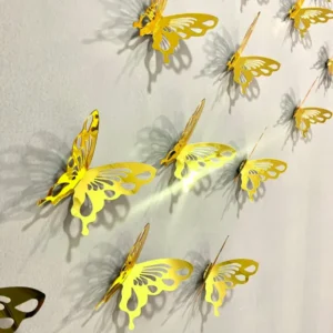 10 Pcs 3D Butterfly Mirror Acrylic Wall Art Laser Cut Diy Design...