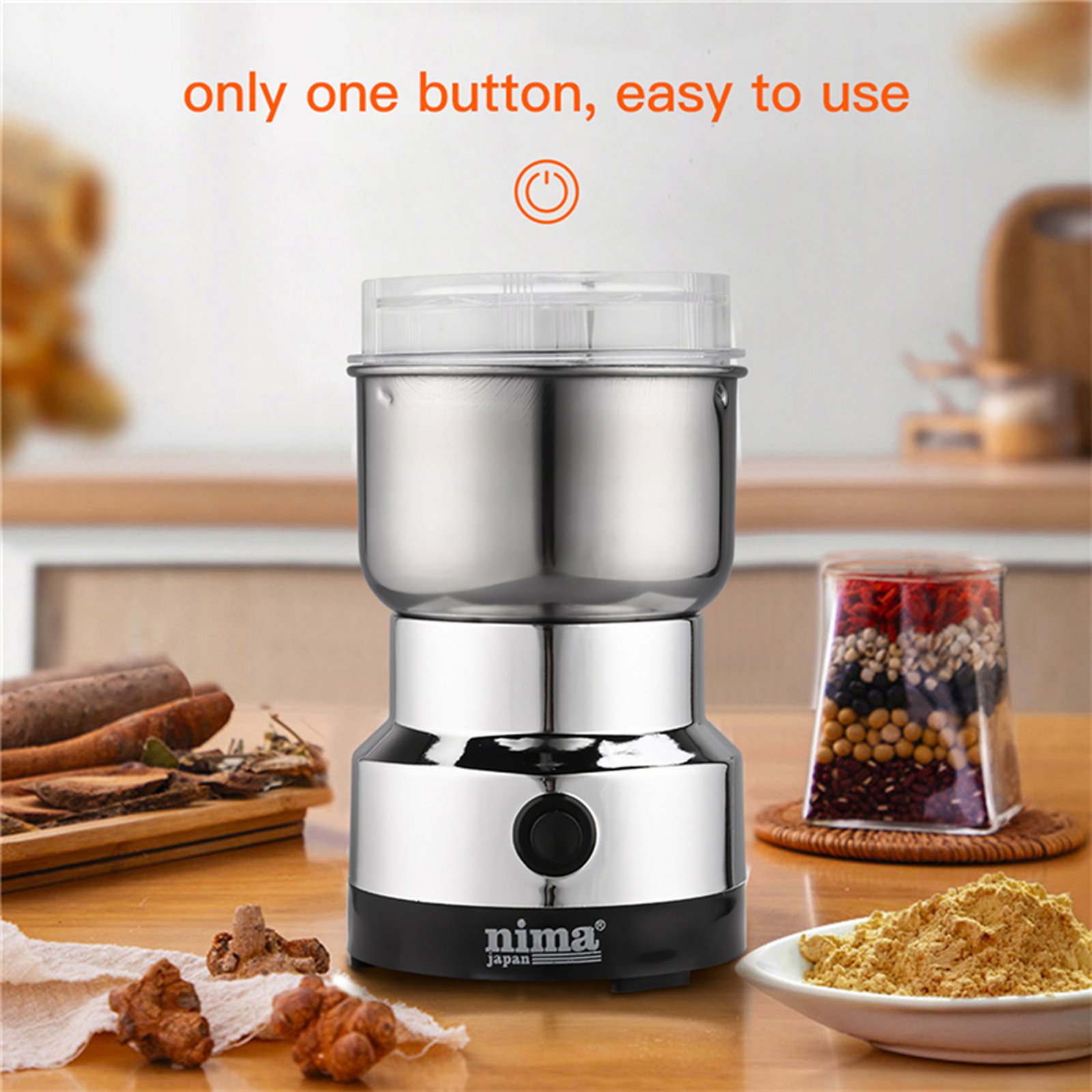 Nima Multi Purpose Electric Coffee Grinder 300Watt Automatic...
