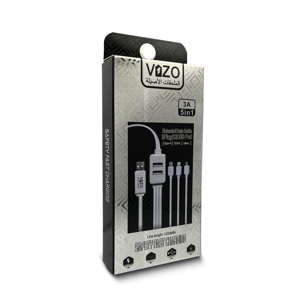 Vizo 5-In1 Fast Data Cable Usb Extended Data Cable