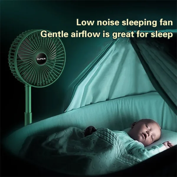 Telescopic Folding Fan Summer Silent Desktop Retractable Fan For... - Image 3