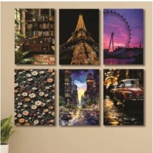 Set of 6 Sticky Wooden Canvas Frames for Wall Decore Aesthatic Art /