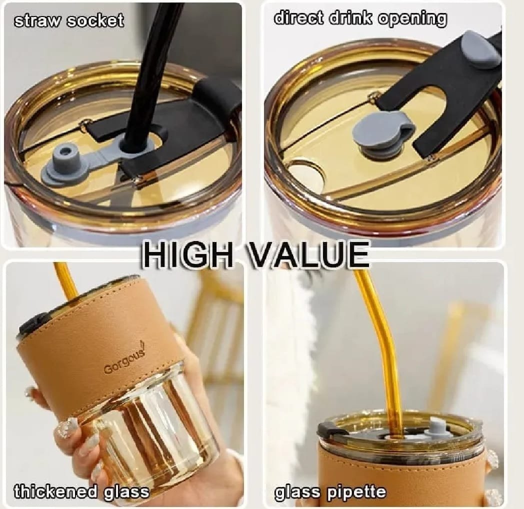 Reusable Coffee Mug with Straw - Image 2