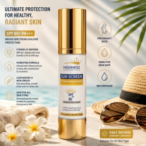 Highness Cosmetics Hydrating Mineral Sunscreen Spf 60 Plus Pa Triple