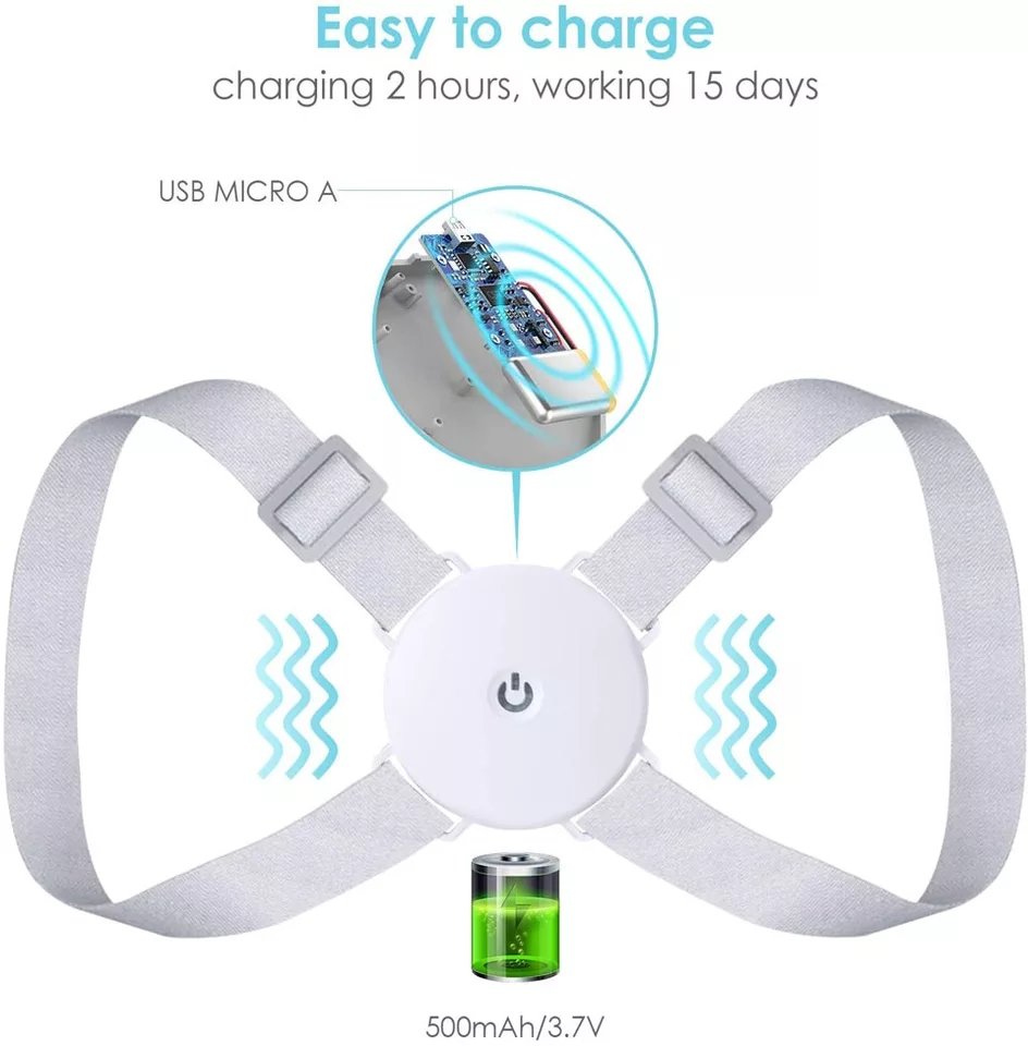 Adjustable Spine Back Support Posture Sensor Belt Chargeable - Image 5