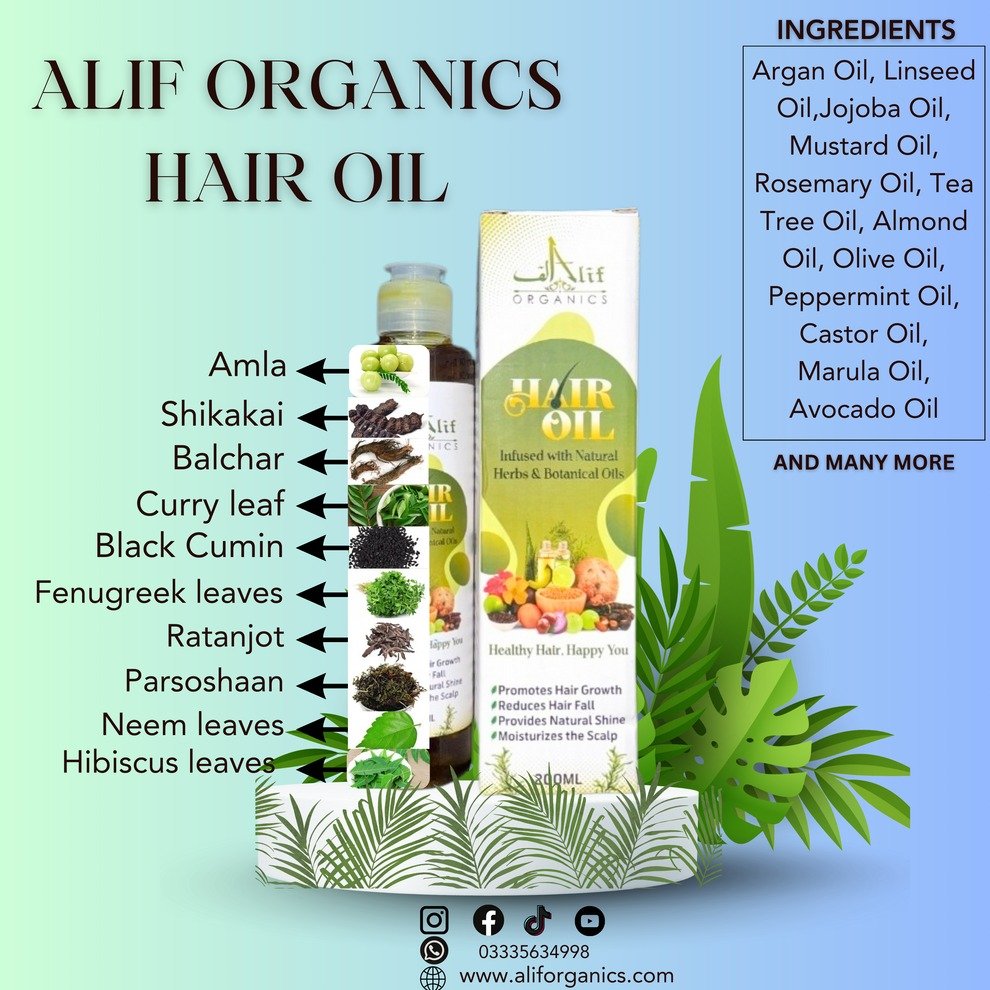 Alif Organics Natural Hair Oil - Image 5