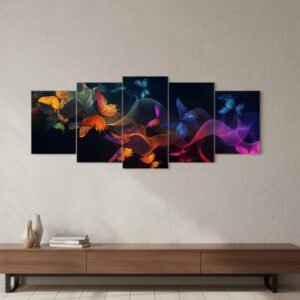 5pcs Butterfly Frame Elegant Decorative Design for Home Wall Art
